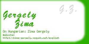 gergely zima business card